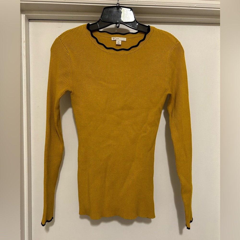 CATO Sweater Yellow and Black Size XS
